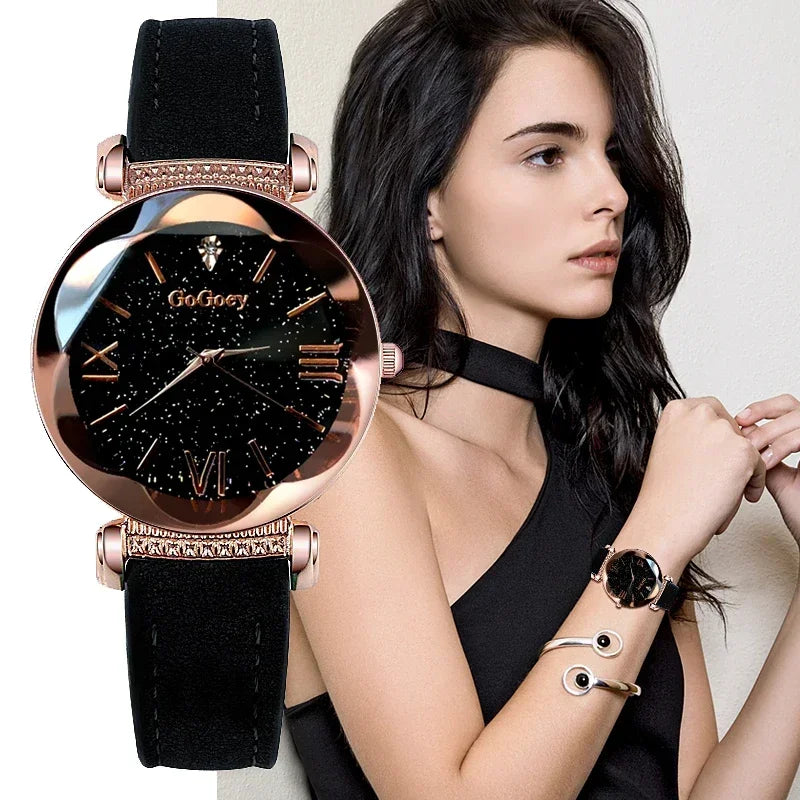 Femmes montres Montre pour femmes dames ciel étoilé Quartz Montre-bracelet Montre Femme Reloj Mujer Horloges Vrouwen Relógio horloges