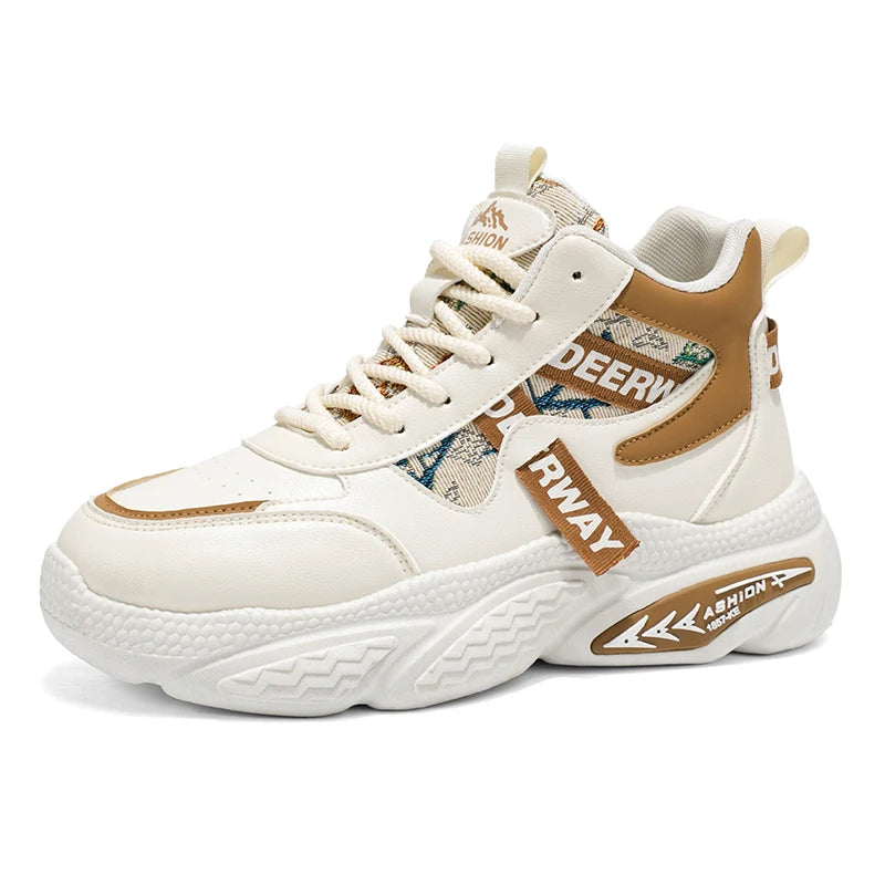 Chaussures montantes décontractées pour hommes quatre saisons semelle souple antidérapante confort chaussures de marche en plein air mode jeunesse Joker baskets à semelle épaisse