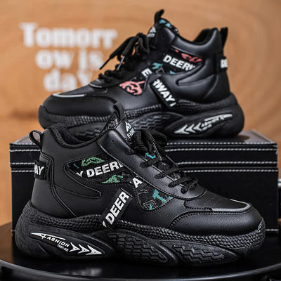 Chaussures montantes décontractées pour hommes quatre saisons semelle souple antidérapante confort chaussures de marche en plein air mode jeunesse Joker baskets à semelle épaisse