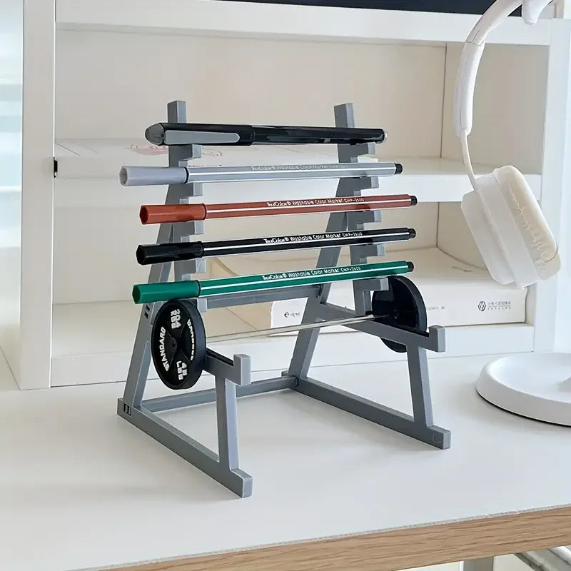 Porte-stylo à haltères créatif, porte-stylo de Fitness sur le thème, cadeau parfait pour les amateurs de Fitness, rehausseurs de poids