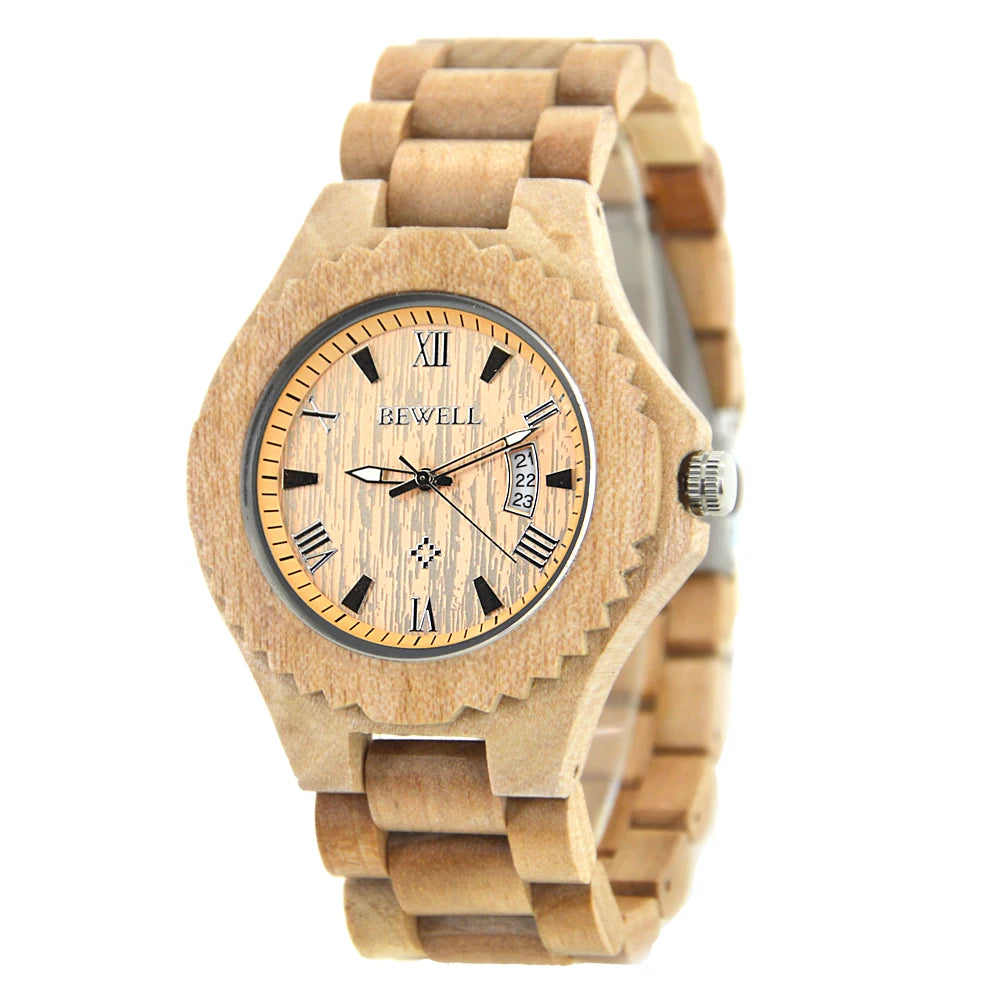 Montres en bois pour hommes, mouvement à quartz japonais, montre-bracelet exotique élégante avec boucle en acier inoxydable, bracelets réglables