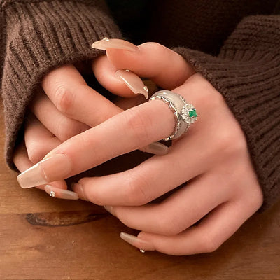 DREW-Bague de salariés pour femme, bague de doigt, design simple, toucher, diversifier, index, luxe chic, bijoux à la main haut de gamme, Chine