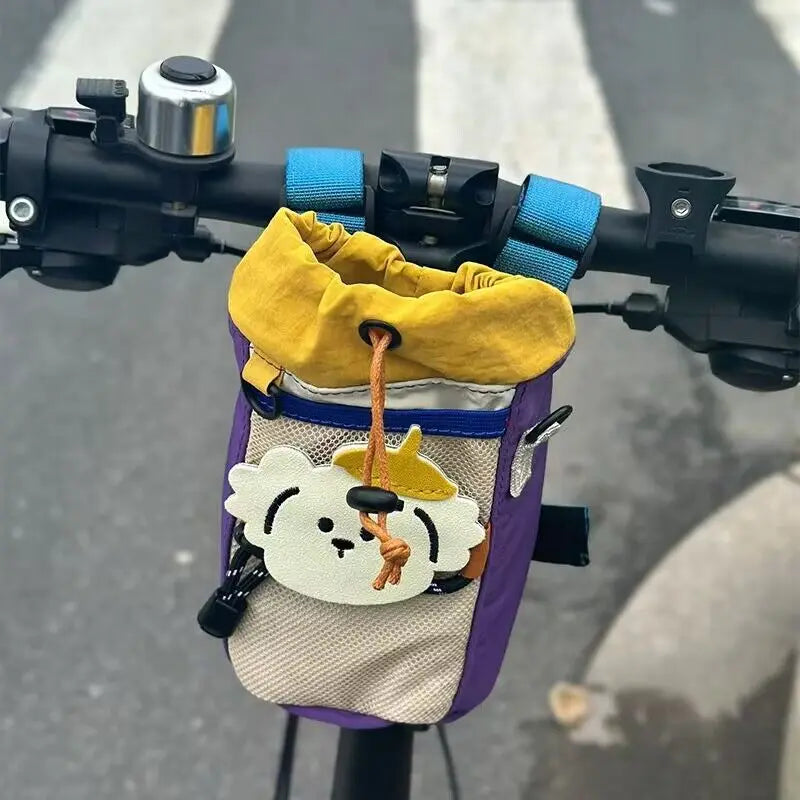 Sac suspendu à poignée avant pour vélo de route, 1 pièce, mignon, sac de rangement pour faisceau avant, accessoires de vélo