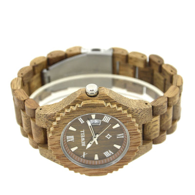 Montres en bois pour hommes, mouvement à quartz japonais, montre-bracelet exotique élégante avec boucle en acier inoxydable, bracelets réglables