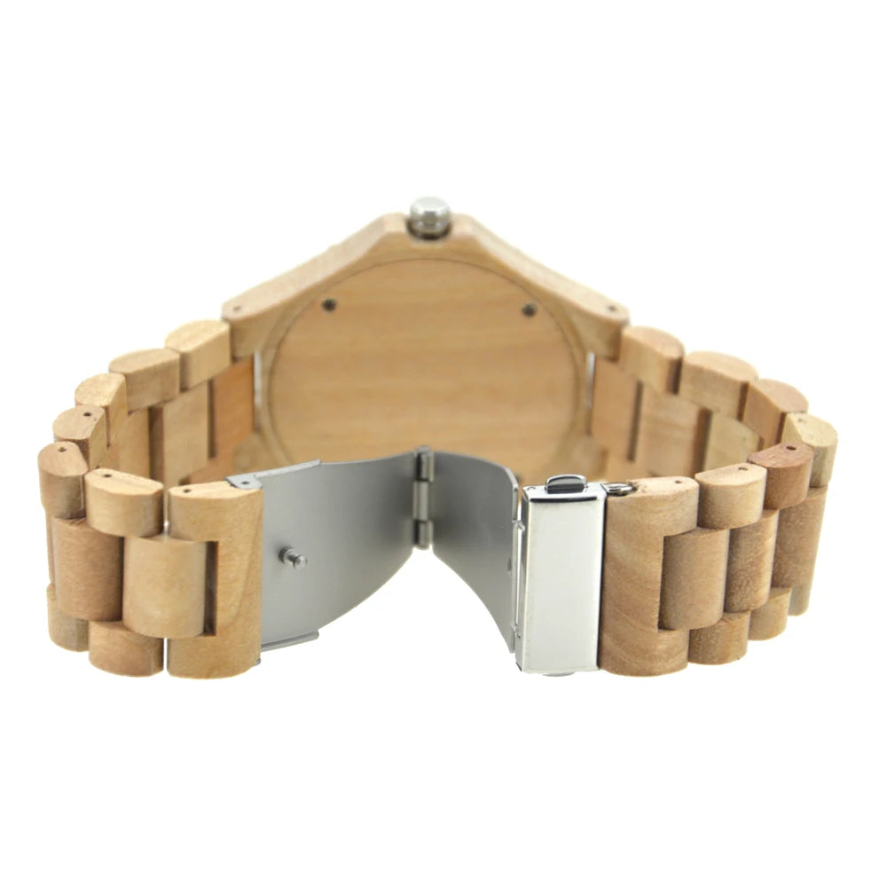 Montres en bois pour hommes, mouvement à quartz japonais, montre-bracelet exotique élégante avec boucle en acier inoxydable, bracelets réglables