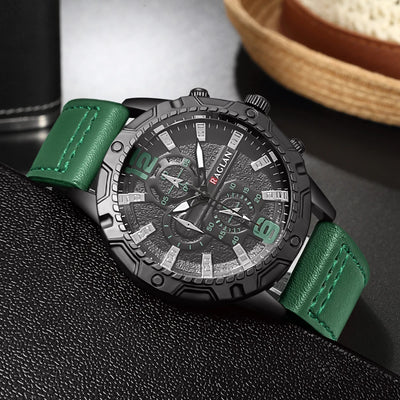 Montre-bracelet en cuir pour homme, marque supérieure, mode, horloge, cadeau