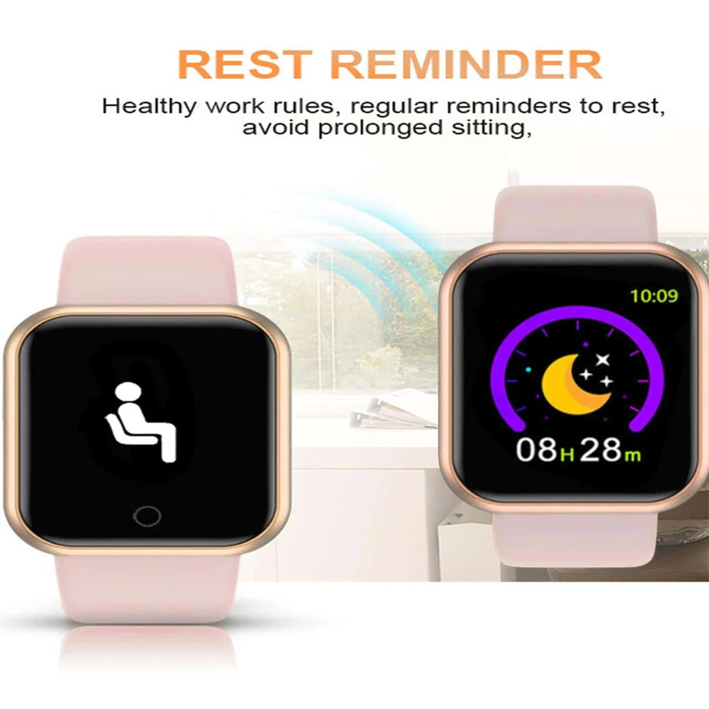 Montre intelligente pour hommes femmes montre-Bracelet Bluetooth connecter téléphone lecteur de musique Fitness Sport Bracelet moniteur de santé montres numériques