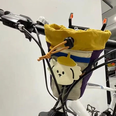 Sac suspendu à poignée avant pour vélo de route, 1 pièce, mignon, sac de rangement pour faisceau avant, accessoires de vélo