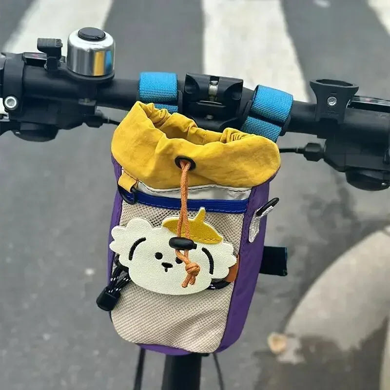 Sac suspendu à poignée avant pour vélo de route, 1 pièce, mignon, sac de rangement pour faisceau avant, accessoires de vélo