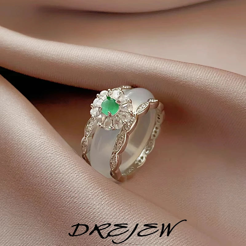 DREW-Bague de salariés pour femme, bague de doigt, design simple, toucher, diversifier, index, luxe chic, bijoux à la main haut de gamme, Chine