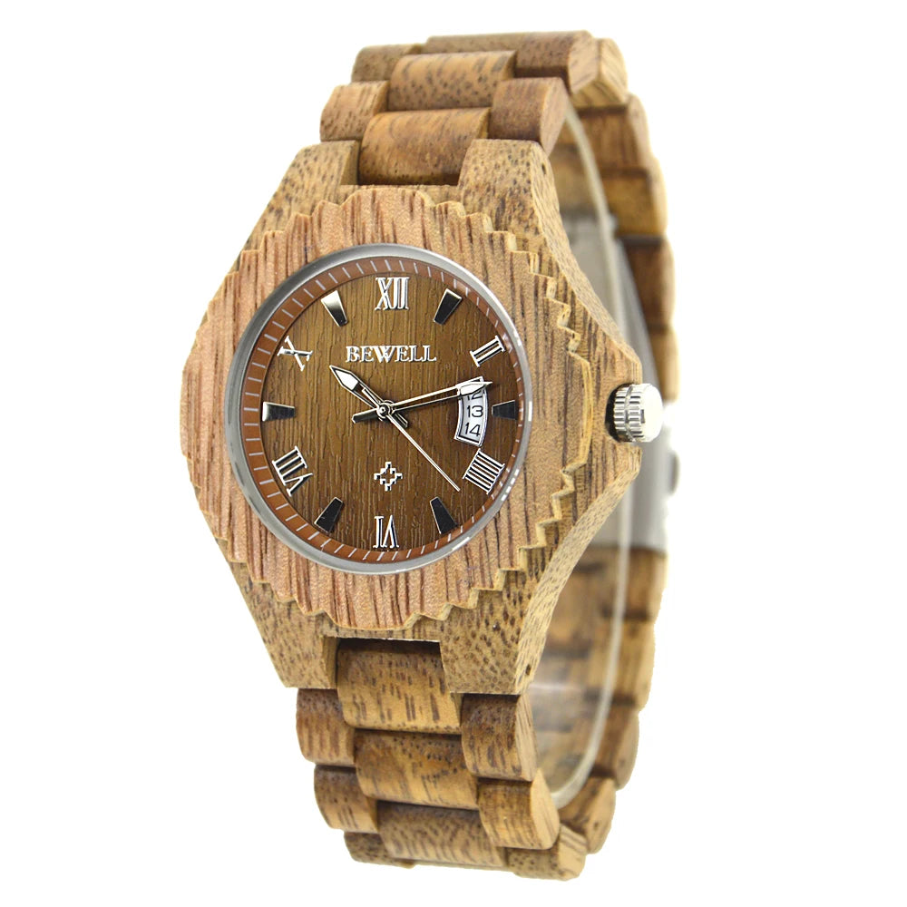 Montres en bois pour hommes, mouvement à quartz japonais, montre-bracelet exotique élégante avec boucle en acier inoxydable, bracelets réglables